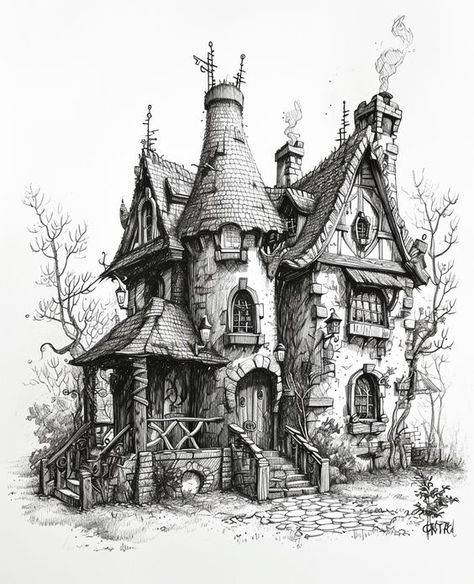 2000+ FREE Printable Cottage-Style Tile Coloring Pages | 4-Page Coloring pages #coloringpages Coloring page #coloringpage Adult Coloring pages #adultcoloringpages Coloring pages adult #coloringpagesadult Coloring books #coloringbooks 11.345 Fairy House Drawing, Snowflake Coloring Pages, Coloring Pages Of Animals, Fairytale Houses, Fantasy Cottage, Castle Drawing, Magical House, Fairy House Crafts, Abstract Art Images