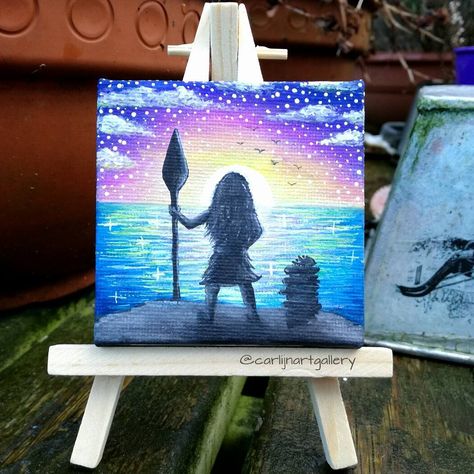 Moana Silhouette, Disney Canvas Paintings, Harry Potter Painting, Birthday Painting, Disney Canvas, Disney Paintings, Disney Sea, Rock Painting Ideas Easy, Pinturas Disney