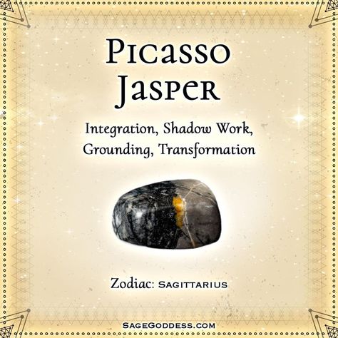 Picasso Jasper Crystal Meaning, Feng Shui Guide, Crystal Magick, Crystals Healing Properties, Crystals Healing, Picasso Jasper, Crystal Therapy, Crystal Meanings, Shadow Work