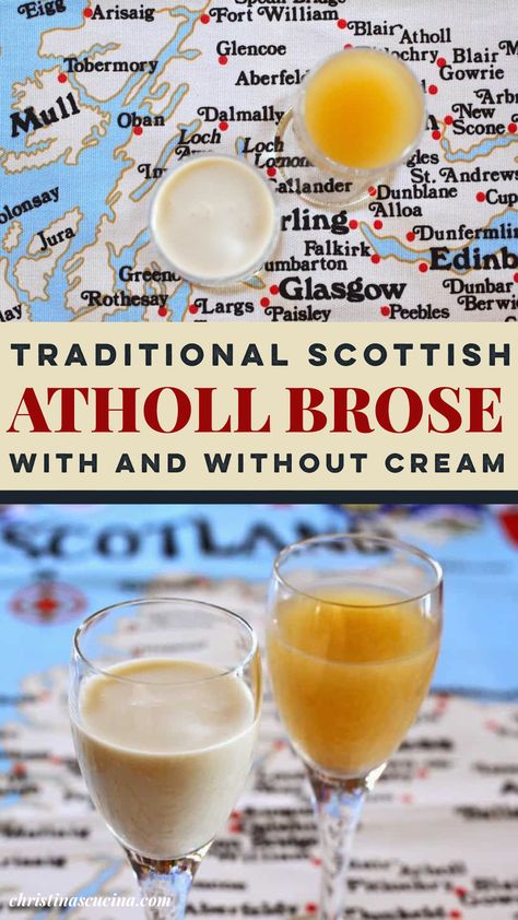 Atholl Brose is an traditional Scottish drink made from oats and whisky, and usually served for Hogmanay, or New Year's Eve. Hogmanay Traditions, Scottish Drinks, Poolside Drinks, Nye 2023, Scotland Culture, Scottish Food, New Year's Eve Recipes, Irish Sea, Irish Traditions