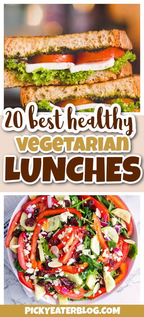 Healthy Vegetarian Meals For One, Healthy Easy Vegetarian Lunch, Whole Food Recipes Eating Clean Vegetarian, Lunch Ideas Without Deli Meat, Healthy Lunch Ideas Meatless, Gluten Free Vegetarian Lunch Ideas For Work, Quick Vegetarian Lunches For Work, Best Vegetarian Lunch Recipes, Vegetarian Sack Lunch Ideas