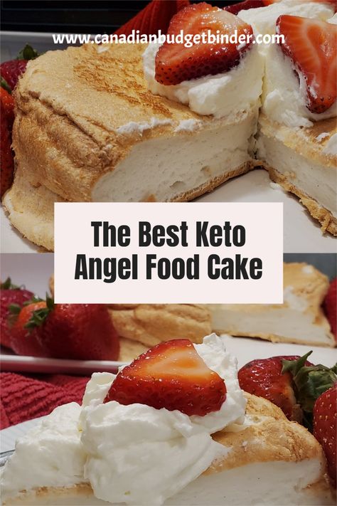 Keto Angel Food Cake Recipe Keto Angel Food Cake Recipe, Protein Angel Food Cake, Paleo Angel Food Cake, Low Carb Angel Food Cake Recipes, Keto Angel Food Cake Low Carb, Low Carb Angel Food Cake, Low Calorie Angel Food Cake Recipes, Sugar Free Angel Food Cake, Bariatric Sweets