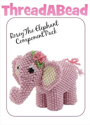 Beaded Elephant Pattern, Beaded Elephant, Bead Animals, Elephant Pattern, Bead Pattern, Beaded Animals, Bead Kits, Delica Beads, Bead Shop