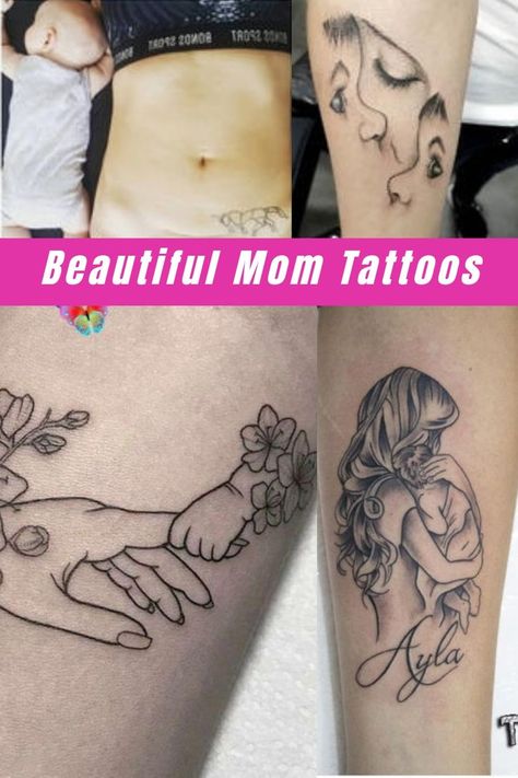 Mothers who got lovely tattoos in celebration of their children❤️ Tattoos For Your Child, Cool Tattoos With Meaning, Mother Of 3 Tattoo Ideas, Mom Baby Tattoo, Mother And Baby Tattoo, Mother Tattoos For Children, Tattoo For Baby Girl, Baby Tattoo Designs, Mother Tattoos