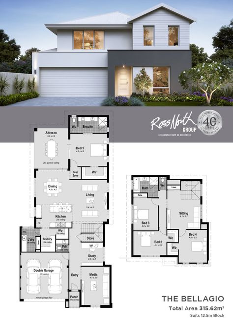 Half Storey House Floor Plans, One And Half Storey House Design, Floor Plans Open, Floor Plans Modern House, Floor Plans Modern, Luxury Display, Round House Plans, Lennar Homes, Duplex Floor Plans