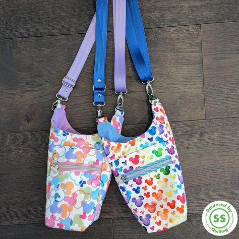 H2O 2Go Sling Revisited! Water Bottle Purse Sewing Pattern, H2o To Go Bag Pattern, Water Bottle Bag Diy, Water Bottle Sling Pattern, Water Bottle Holder Pattern Sewing, Free Sling Bag Patterns To Sew, Diy Bag Patterns, Water Bottle Sling, Sling Bag Pattern