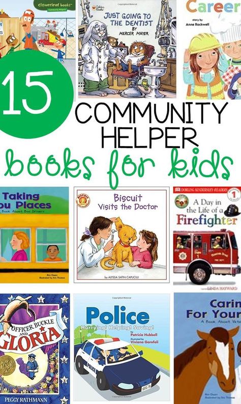 Learning about community helpers is fun! Engage kids with these 15 awesome community helpers books. The are perfect read alouds for school or home! Community Helpers Books, Books About Community Helpers, Community Helper Books, Prek Community Helpers, Community Helpers Week, Community Helpers Activities, Community Helpers Unit, Community Helpers Theme, Community Helpers Preschool