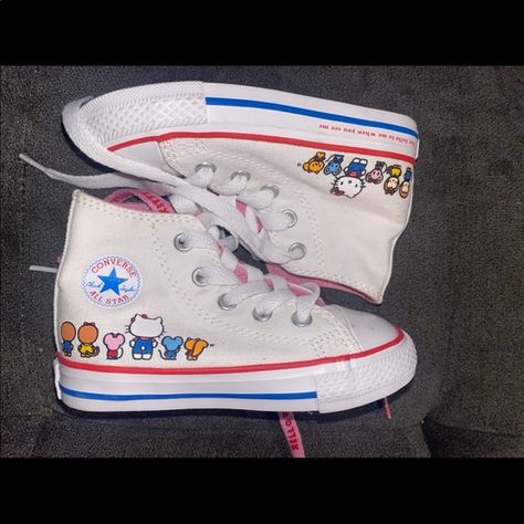 Sanrio hello kitty converse Sanrio Converse, Hello Kitty Converse, Kids Converse, Converse All Star, Chuck Taylor Sneakers, Converse Shoes, Cute Shoes, Converse Sneaker, Ariel