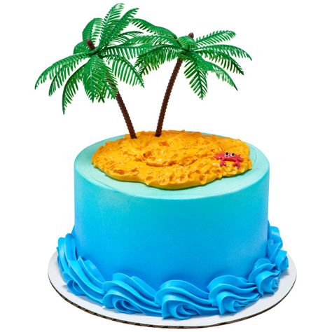 Palm Tree Birthday Cake, Underwater Cake, Palm Tree Cake, Tiki Cake, Palm Tree Cakes, Beach Theme Cupcakes, Swimming Cake, Tropical Cake, Beach Themed Cakes