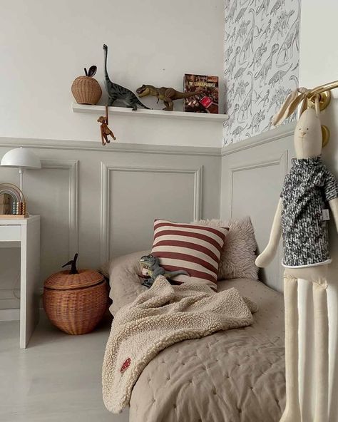 TOP TEN INSTA KIDS' ROOMS SUMMER 2022 - Kids Interiors Amber Interiors Kids Room, Earthy Kids Bedroom, Child’s Bedroom, Country Kids Bedroom, Kids Neutral Bedroom, Dark Kids Room, Two Kids Bedroom, Nursery Panelling, Child Room Ideas