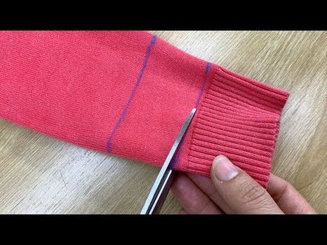 The Easy Way to Shorten Sweater Sleeves that are too Long👍🔥Great Idea! - YouTube Shorten Sweater Sleeves, Sweater Hacks, Toilet Paper Roll Diy, Diy Clothes Hacks, Sewing Tips And Tricks, Sewing Alterations, Simple Sewing, Scarf Knitting Patterns, Diy Sewing Clothes