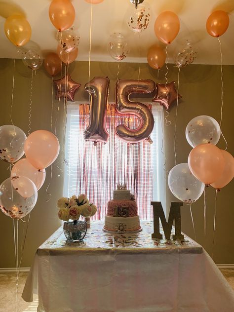 15 Birthday Decoration Ideas, 15 Birthday Ideas Decorations At Home, 15 Birthday Party Ideas For Girls, 15th Birthday Party Ideas At Home, Ideas Para 15 Años Decoracion, 15 Birthday Balloons, Ideas 15 Años, Happy 15 Birthday, Bday Decoration Ideas At Home