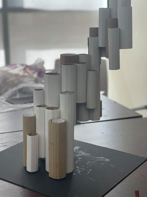 Composition Model Architecture, Geometric Sculpture Architecture, Cardboard Model, 8th Grade Art, Paper Architecture, Concept Models Architecture, Interior Architecture Drawing, Conceptual Architecture, Geometric Sculpture