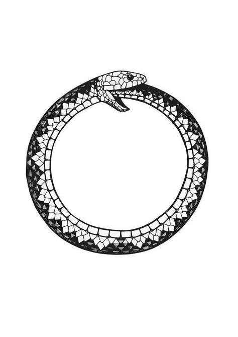 Ouroboros Tattoo, Ouroboros Snake, Serpent Tattoo, Kunst Tattoos, Creation Art, Diy Tattoo, Snake Tattoo, Simplistic Tattoos, A Snake