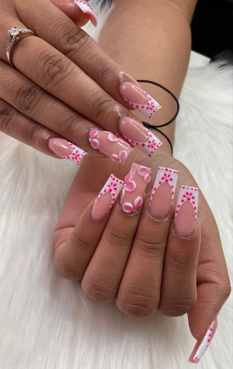 #claseazulnails #nails #frenchies #frenchnails #pinknails #pinkclaseazul Shirt Spring Nails, Azul Nails, Nail Practice, Best Friend T Shirts, Short Square Acrylic Nails, Square Acrylic Nails, Nails Inspo, Best Acrylic Nails, Spring Shirts