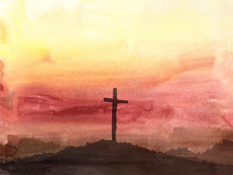 Easter scene with cross. Jesus Christ. Watercolor vector illustration. Watercolo , #Sponsored, #Jesus, #Christ, #cross, #Easter, #scene #ad Painting Of The Cross, Easter Watercolor Paintings Christian, Cross Watercolor Painting, Veteran Painting, Easter Watercolor Paintings Easy, Cross Painting Ideas, Christian Watercolor Paintings, Easter Watercolors, Jesus Watercolor Painting