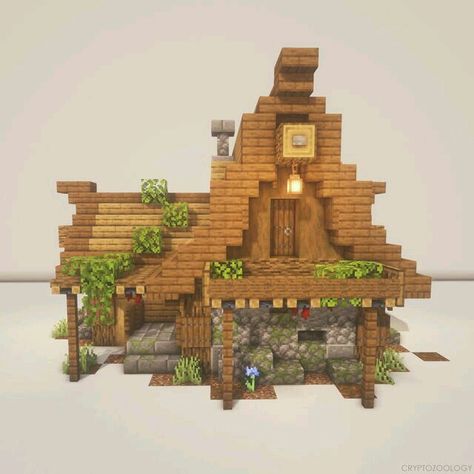 Minecraft House Inspiration, Minecraft Starter House, Case Minecraft, Minecraft Decoration, Mc Builds, Rumah Minecraft Sederhana, Starter House, Minecraft Things, Minecraft Interior Design