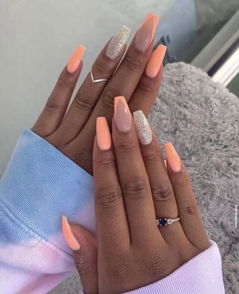 Chic Nail Art, Gel Acrylic Nails, Summery Nails, Makijaż Smokey Eye, Trendy Nail Art, Acrylic Nails Coffin Short, Summer Acrylic Nails, Short Acrylic Nails Designs, Beach Nails