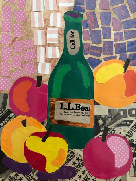 Paper Collage Still Life, Still Life Collage Art Projects, Still Life Collage Art, Creative Still Life Painting, Collage Still Life, College Art Projects, Still Life Collage, Brand Awareness Campaign, Collage Nature