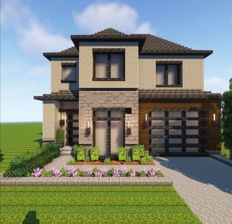 Small Neighborhood, Minecraft Modern City, Modern Minecraft, Apocalyptic City, Modern Minecraft Houses, Case Minecraft, House In Minecraft, Minecraft Decoration, Minecraft City Buildings