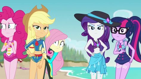 #1666869 - applejack, beach, clothes, equestria girls, fluttershy, forgotten friendship, pinkie pie, rarity, safe, sci-twi, screencap, spoiler:eqg series, swimsuit, twilight sparkle - Derpibooru - My Little Pony: Friendship is Magic Imageboard Forgotten Friendship, Twilight Sparkle Equestria, Fluttershy Pinkie Pie, Blue Sarong, Canterlot High, Hand On Hip, Sci Twi, Flurry Heart, My Little Pony Rarity