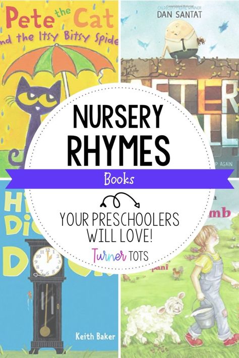 Nursery Rhyme Lessons, New Nursery Rhymes, The Itsy Bitsy Spider, Daycare Nursery, Books For Preschoolers, Nursery Rhymes Preschool, Nursery Rhyme Theme, Literacy Activities Preschool, Nursery Rhymes Activities