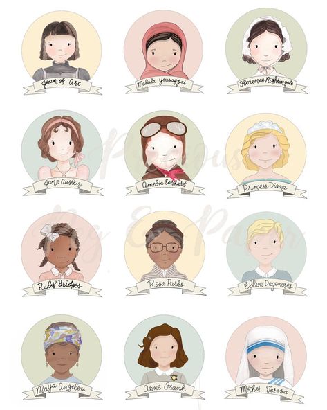 Influential Women in History Digital Printable | Etsy Women Throughout History, Famous Women In History, Womens History, Womens Institute, Feminism Art, Historical Women, Influential Women, Female Hero, Lore Olympus