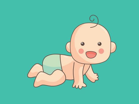 Baby Crawl Cycle by ahmed mohamed Baby Crawling Drawing, Fiverr Profile, Baby Crawling, Cartoon Drawing Tutorial, Baby Illustration, Crawling Baby, Animated Animals, Cute Cat Gif, Cartoon Gifs