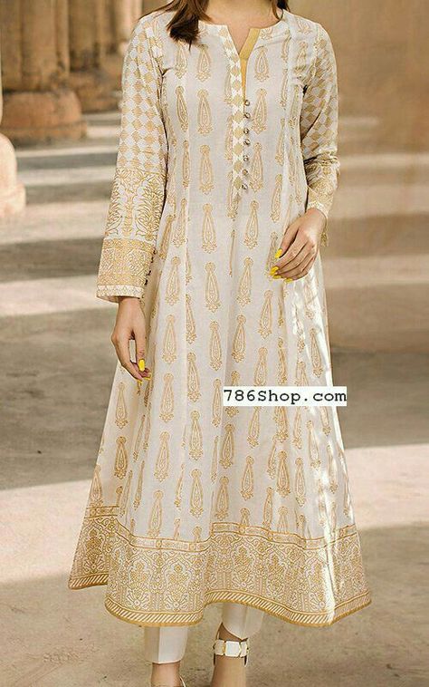 Lawn Kurti, Pakistani Dresses Online, Frock Fashion, Emmanuelle Alt, Designer Kurti Patterns, Ritu Kumar, Long Kurti Designs, Style Guru, Pakistani Fashion Casual