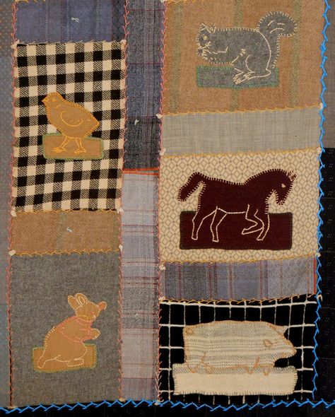 Wool Folk Art Applique Quilt Applique Art Quilts, Folk Art Collage, Antique Applique Quilts, Applique Wall Hangings Ideas, Folk Art Applique, Folk Quilt, Folk Fabric, Aplique Quilts, Folk Art Quilts