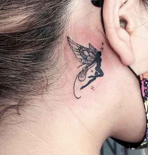 Behind The Ear Fairy Tattoo, Huntress Tattoo, Family Tattoo Ideas, Inspo Tattoo, Hippie Tattoo, Design Tattoos, My Tattoos, Family Tattoo, Sleeve Ideas