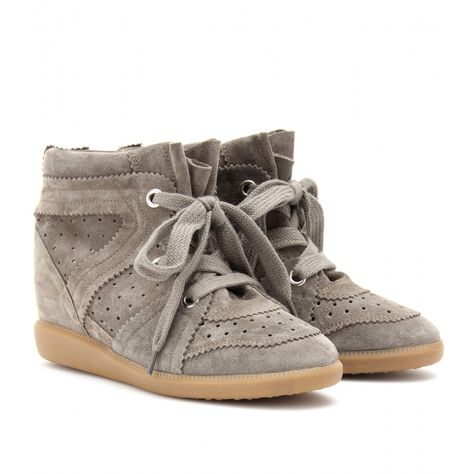 BOBBY SUEDE WEDGE SNEAKERS  seen @ www.mytheresa.com Isabel Marant Bobby, Isabel Marant Sneakers, Hidden Wedge Sneakers, Isabel Marant Shoes, Shoe Inspo, Stockholm Fashion, Suede Wedges, Wedge Sneakers, Green Suede