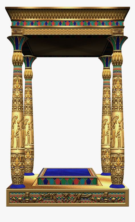 Egyptian Pillars, Pillars Architecture, Egyptian Patterns, Column Decor, Egypt Games, Paper Models House, Furniture History, Egyptian Home Decor, Egyptian Party