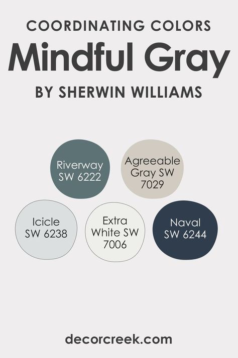 Coordinating Colors of SW 7016 Mindful Gray Extra White Coordinating Colors, Sw Agreeable Gray Color Scheme, Mindful Gray Coordinating Colors, Sw 7016 Mindful Gray, 7029 Agreeable Gray, Agreeable Grey Color Scheme, Coordinating Paint Colors, Utah House, Mindful Gray