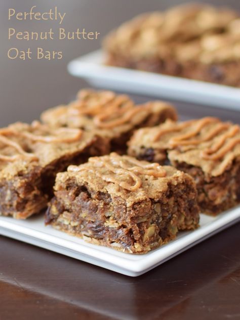 Oat Bars Recipe, Peanut Butter Oat Bars, Oat Bar Recipes, Peanut Butter Oat, Healthier Snacks, School Recipes, Gf Baking, Peanut Butter Oats, Clif Bars