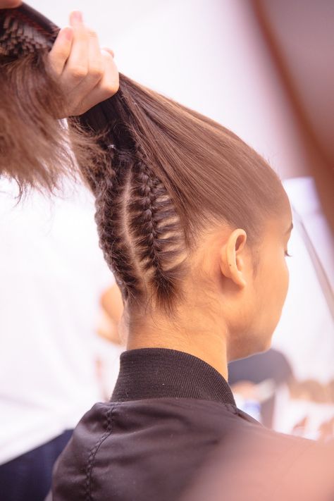 Everyone's Favorite Pinterest Hairstyle Got a High-Fashion Update Pinterest Hairstyles, Upside Down French Braid, Under Braids, Dutch Braid Ponytail, Ponytail Ideas, Upside Down Braid, French Braid Updo, Fancy Braids, Black Hair Updo Hairstyles