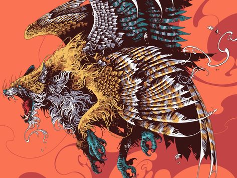 Fantastic Beasts Thunderbird, Ivan Belikov, Mythical Creatures Drawings, American Mythology, Fantastic Beasts Movie, Personal Investigation, Instagram Prints, Fantasy Beasts, Background Ideas