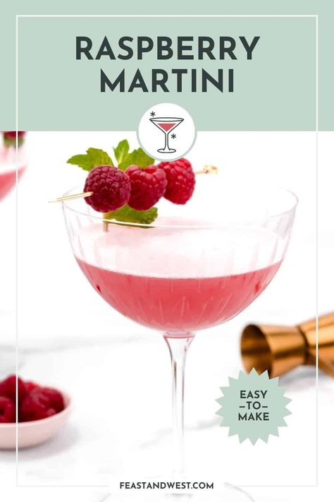 Celebrate berry season with the ultimate spring and summer cocktail, the Raspberry Martini. This delicious, sweet-tart cocktail highlights the luxurious flavor of fresh raspberries alongside vodka, triple sec, raspberry liqueur and lemon juice. https://feastandwest.com/2024/04/26/raspberry-martini/ Raspberry Simple Syrup, Grapefruit Gin Cocktail, Raspberry Martini Recipe, Christmas Martini Recipes, Raspberry Martini, Sweet Martini, Strawberry Martini, Raspberry Drink, Raspberry Cocktail