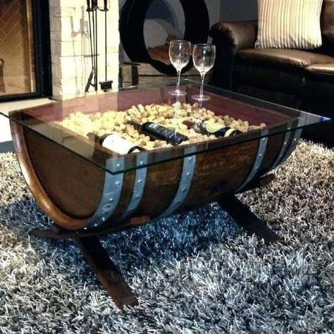 Fancy Coffee Table, Diy Coffee Table Ideas, Whiskey Barrel Coffee Table, Wine Barrel Coffee Table, Whiskey Barrel Table, Wine Barrel Table, Barrel Coffee Table, Whiskey Barrel Furniture, Coffee Table Ideas