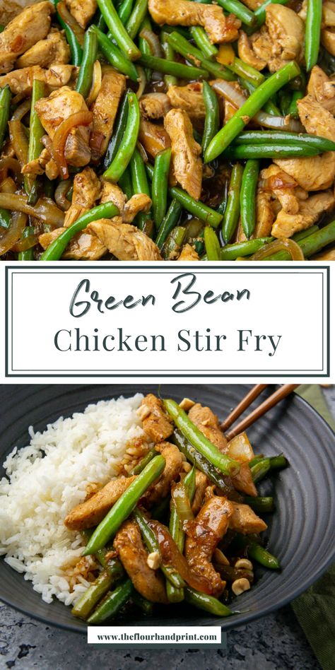 If you’re looking for a delicious stir fry green bean recipe then check out this quick and easy stovetop dinner. It’s a combination of juicy chicken breast strips, tender crisp fresh green beans, onions, garlic, and a homemade sauce that combines in one pan to create a saucy chicken and green bean stir fry that the whole family will love. You can get my tips and detailed instructions by visiting the post, then try out a stir fry recipe that will quickly become a homemade dinner family favorite. Chicken And Green Bean, Green Bean Stir Fry, Bean Stir Fry, Clean Meal Prep, Chicken Green Beans, Healthy Recipes Clean, Clean Eating Recipes For Dinner, Meal Prep Clean Eating, Clean Eating For Beginners