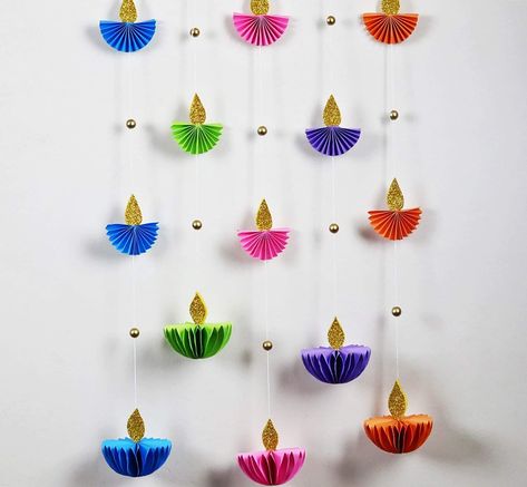 Vesak Crafts For Kids, Deepavali Diya Craft For Kids, Diwali Decoration Items For School Board, Diwali Classroom Decoration, Deepavali Craft, Deepavali Decorations, Deepavali Decoration, Diwali Activities, Diya Decoration Ideas