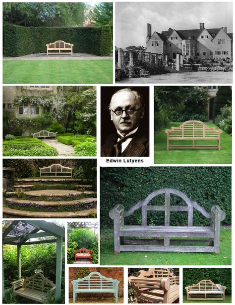 The Distinctive, Timeless Lutyens Garden Bench Lutyens Bench, Garden Bench Plans, Gertrude Jekyll, Edwin Lutyens, Garden Benches, Front Garden Design, Garden Arbor, Garden Seating, Garden Bench