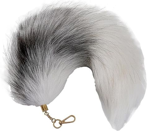 Iivos Fluffy Arctic Fox Tail Keychain - Soft, Realistic, Plush Design for Therians, Cosplay, Costumes & Halloween - Durable Metal Clasp at Amazon Women’s Clothing store Fox Tail Keychain, Tail Keychain, Plush Design, Fox Tail, Arctic Fox, Costumes Halloween, Amazon Women, Soft Plush, Cosplay Costumes