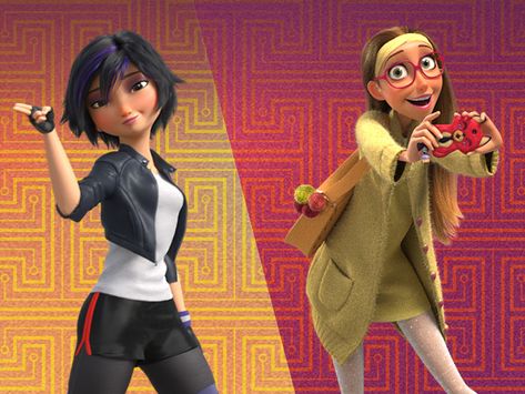 Honey Lemon and Go Go Tomago may just seem like two students at San Fransoyko Tech, but these two gals are also a part of the heroic Big Hero 6 (which is available on Digital HD today). Go Go Tomago, Gogo Tomago, Disney Quizzes, Disney Quiz, Star Wars Disney, Fun Quizzes, Baymax, Honey Lemon, Hero 6