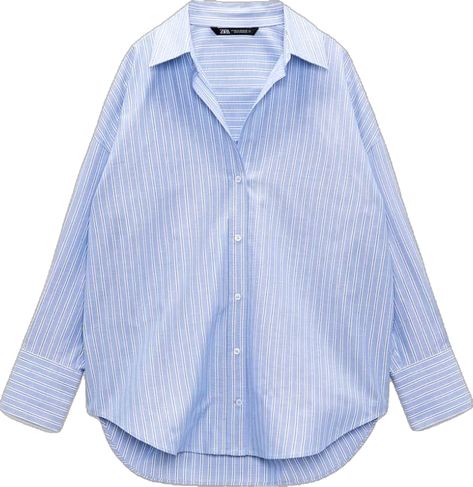 Blue Striped Shirt Outfit, Oversized Linen Shirt, Shirt Blouses Women's, Fashion Top Outfits, Modest Dresses Casual, Blue Striped Shirt, Blouse Outfit, Shirts Blouses, Collar Shirt