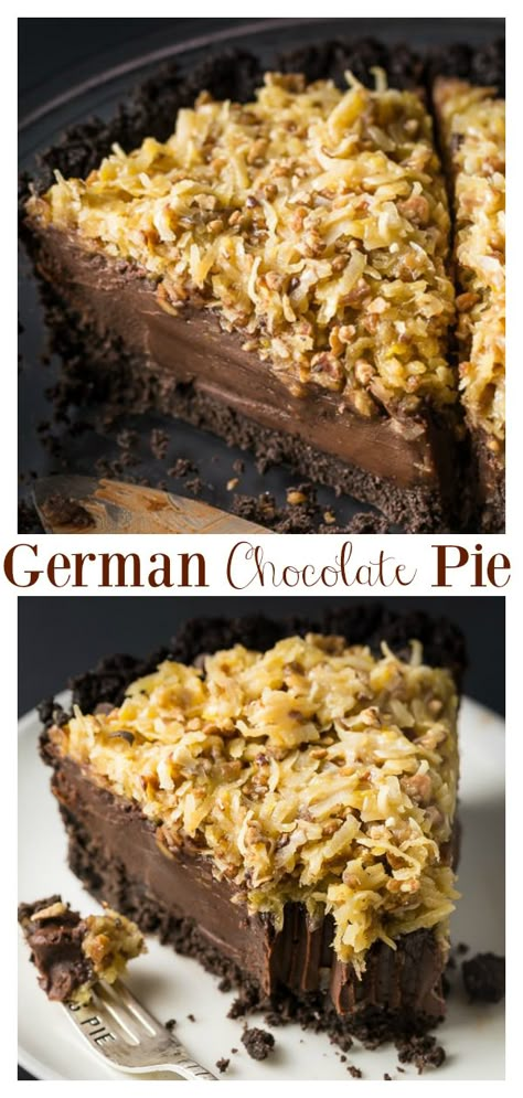 Recipes With Pie Crust Desserts, Decadent Pies, Desserts Pie, Pies With Chocolate, Easy Pie Ideas, German Chocolate Pie Recipe, Different Pies To Make, Pies Easy, Pies Chocolate