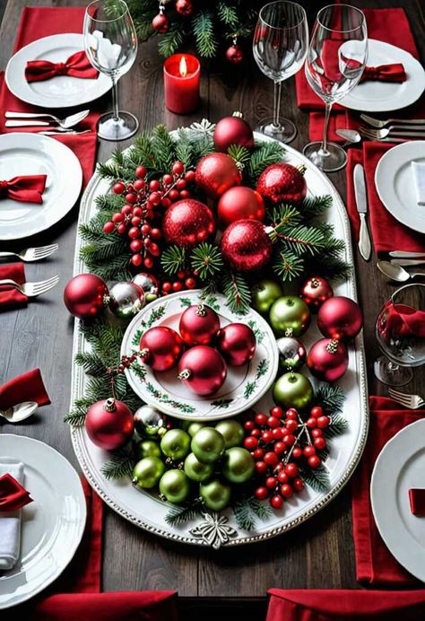 13 Christmas Tray Decor Ideas to Elevate Your Holiday Table Setting » HomeDecorFull Christmas Tray Decor Ideas, Christmas Tray Decor, Christmas Trays, Elegant Holiday Decor, Tray Decor Ideas, Space Christmas, Mercury Glass Candle Holders, Small Glass Vases, Christmas Tray