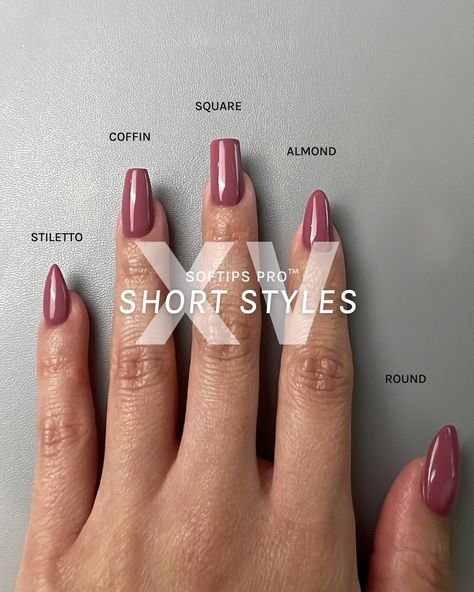 Box Shaped Nails, Almond Vs Round Nails, Square Vs Almond Nails, Round Vs Almond Nails, Round Nails, Nail Styles, Collection Box, Nails Magazine, Nail Shapes