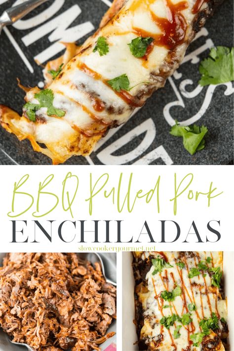 BBQ Pulled Pork Enchiladas are the most delicious and easy way to use up leftover meat from your Slow Cooker to create the best enchiladas which are the epitome of comfort food! Creamy, cheesy and tasty these enchiladas will be one of the new favorite meals for so many families! #bbqpulledpork #pulledpork #enchiladas Bbq Enchiladas, Pork Slow Cooker Recipes, Pulled Pork Leftover, Pork Leftover Recipes, Pork Leftovers, Healthy Freezer Recipes, Roast Pork Loin, Pulled Pork Leftover Recipes, Pulled Pork Enchiladas