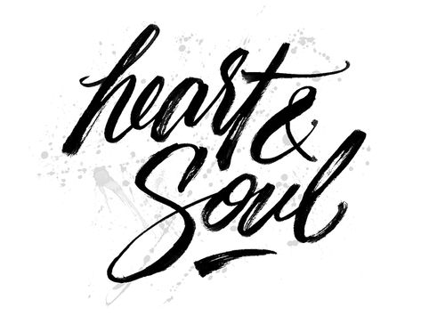 Heart & Soul fun soul heart blackandwhite texture splatter script brushscript handlettering Intertwined Souls Tattoo, Heart And Soul Tattoo, Orchid Flower Tattoos, Soul Tattoo, Nail Business, Soul Design, Heart And Soul, Heart Soul, Orchid Flower